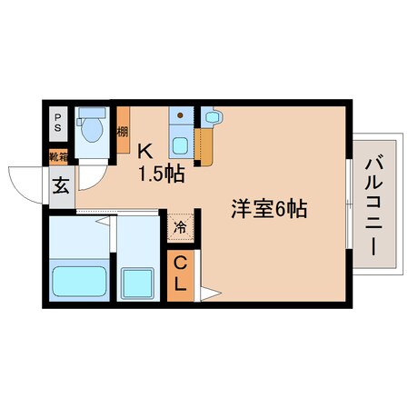 近鉄奈良駅 徒歩17分 1階の物件間取画像